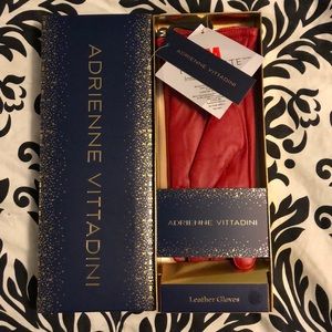 Beautiful New With Tags RED LEATHER GLOVES